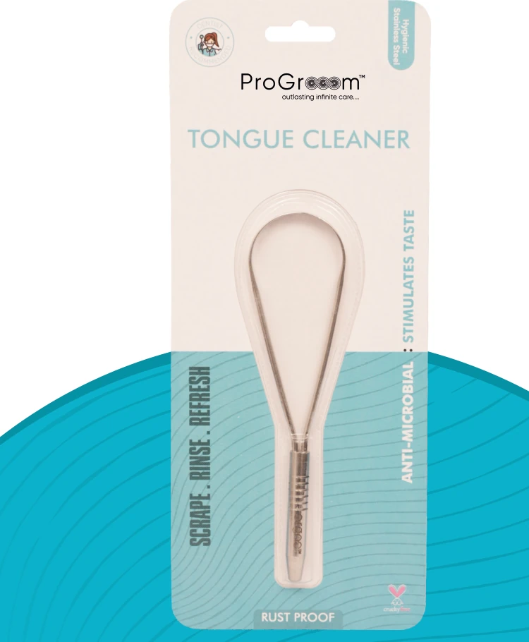 Stainless steel tongue cleaner one handle